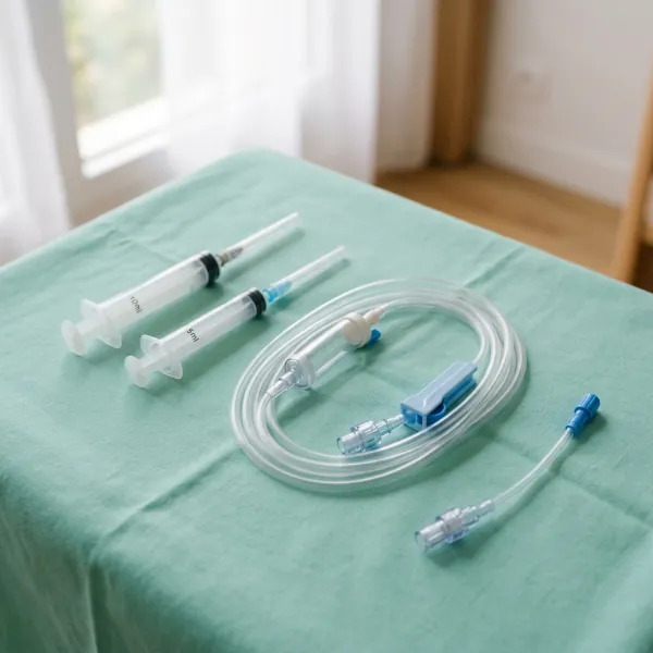 Seringues, tubulure et prolongateur